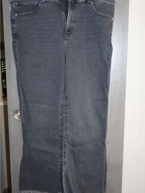 Express Women's Black Washed Boot Cut Jeans